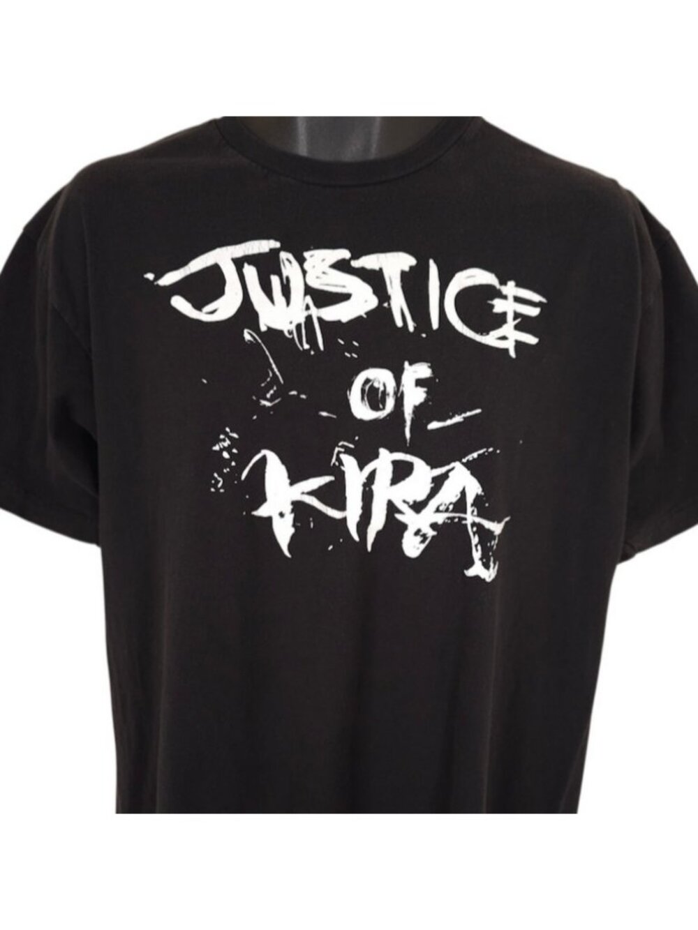 Death Note T Shirt Mens Size XL Black Justice Of Kira Japanese Manga Series